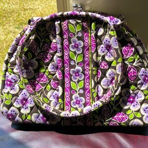 NWOT Vera Bradley snap closure Purse in Retired “Plum Petals’ pattern